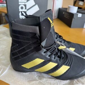 Adidas Men's Black and Yellow Speedex 18 Shoes